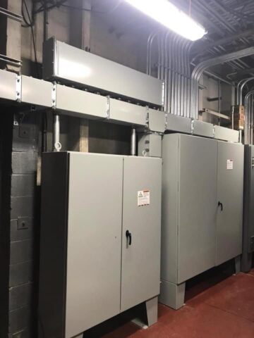 electrical panels inside a facility