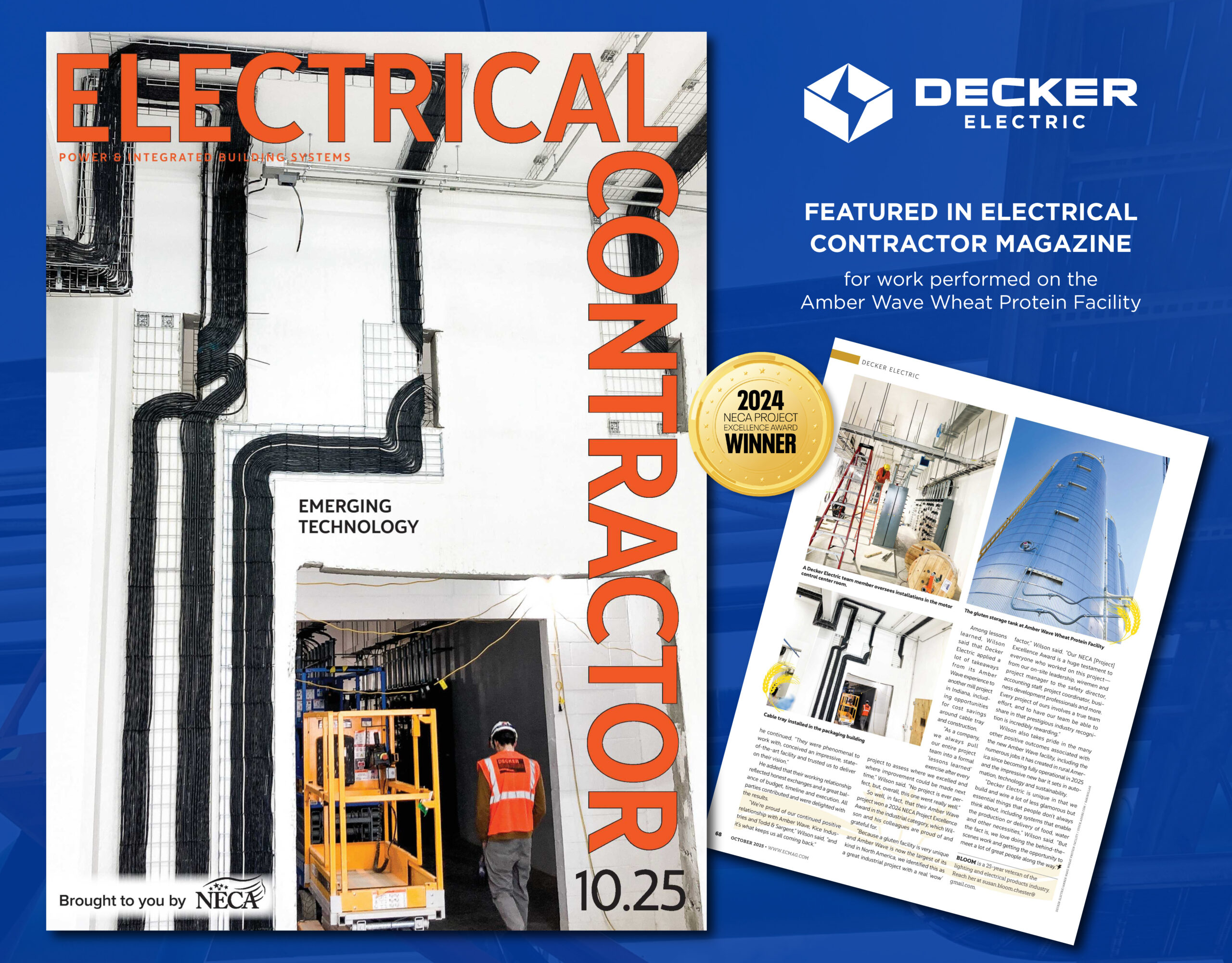 Electrical contractor magazine feature graphic