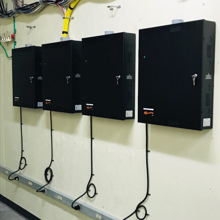 black electric panels
